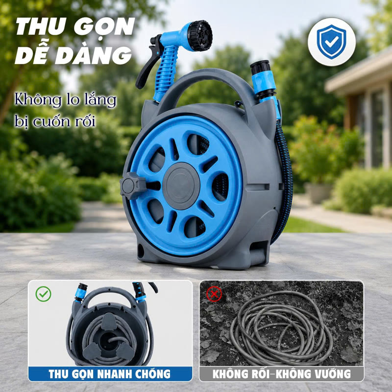 Thu gọn dễ dàng, không rối không vướng